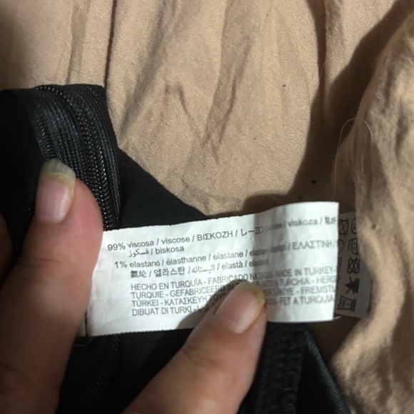 Zara Black Straight Leg Pants with High-Waisted Tie Design medium - Picture 11 of 11